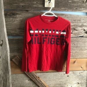 Hilfiger Kids Size Med (12/14) Red Long Sleeve Top